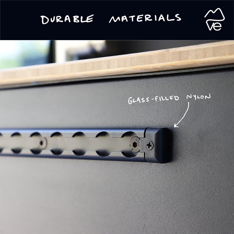 VanEssential L-Track Venture Track Plastic End Cap - Semi Circle - 4 Pack - Image 3